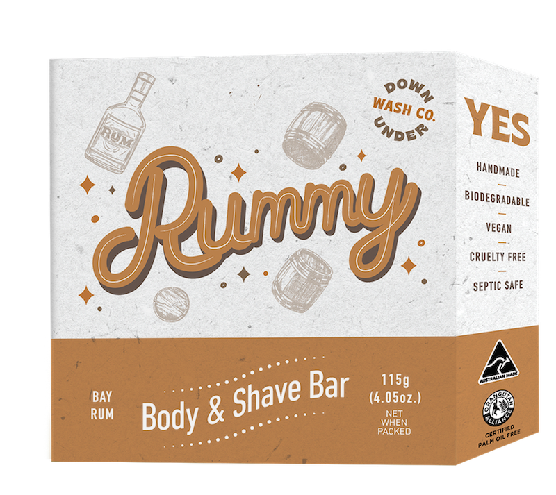 Rummy Body & Shave Bar - (Bay Rum)by DOWNUNDER WASH & CO