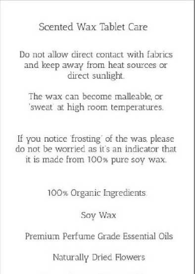 Wax Tablet Perfume Infused - Dusty Rose by Lil'Bit BETTER