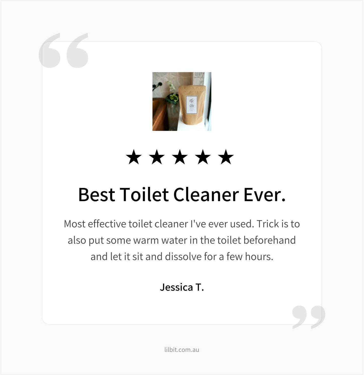 Toilet Cleaning TABLETS - 20 pc packet by LIL'BIT BETTER