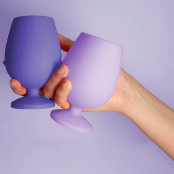 Wine Glasses Stemm - Silicone - Tanzanite + Amethyst by Porter Green