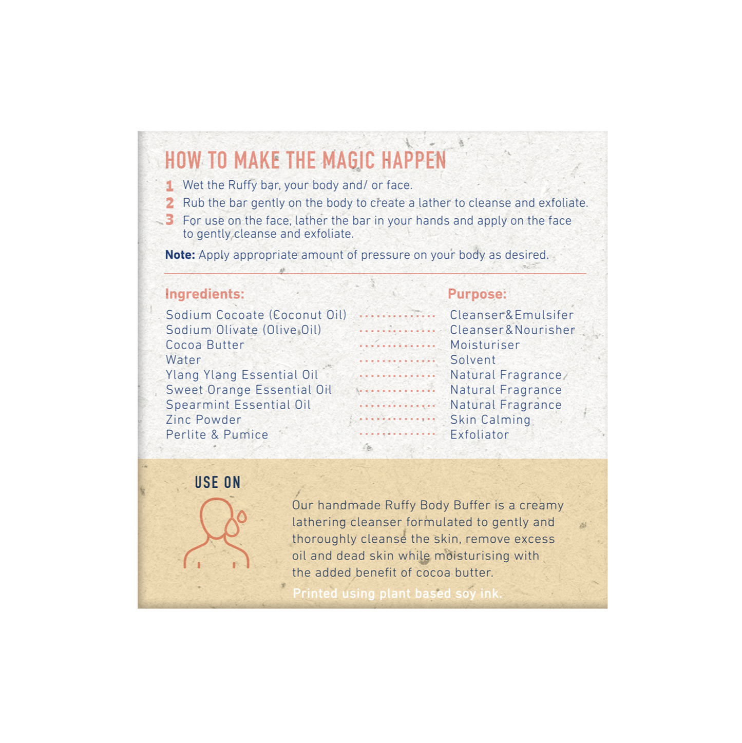 Ruffy Cleanse & Exfoliate - Body Buffer by DOWNUNDER WASH & CO