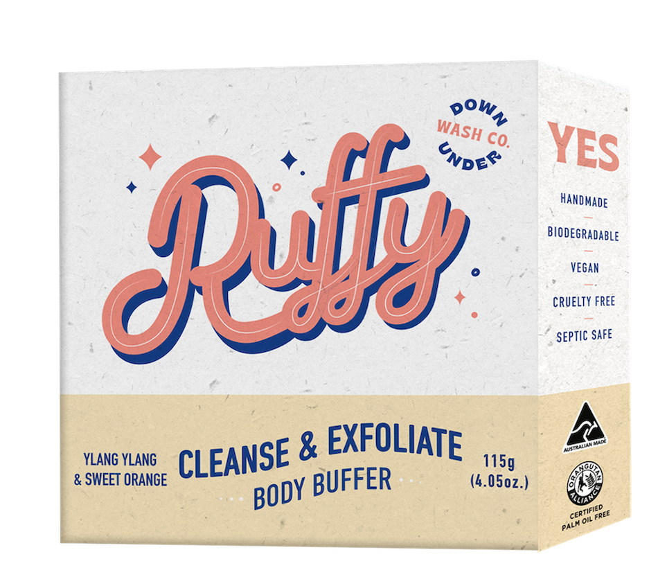 Ruffy Cleanse & Exfoliate - Body Buffer by DOWNUNDER WASH & CO