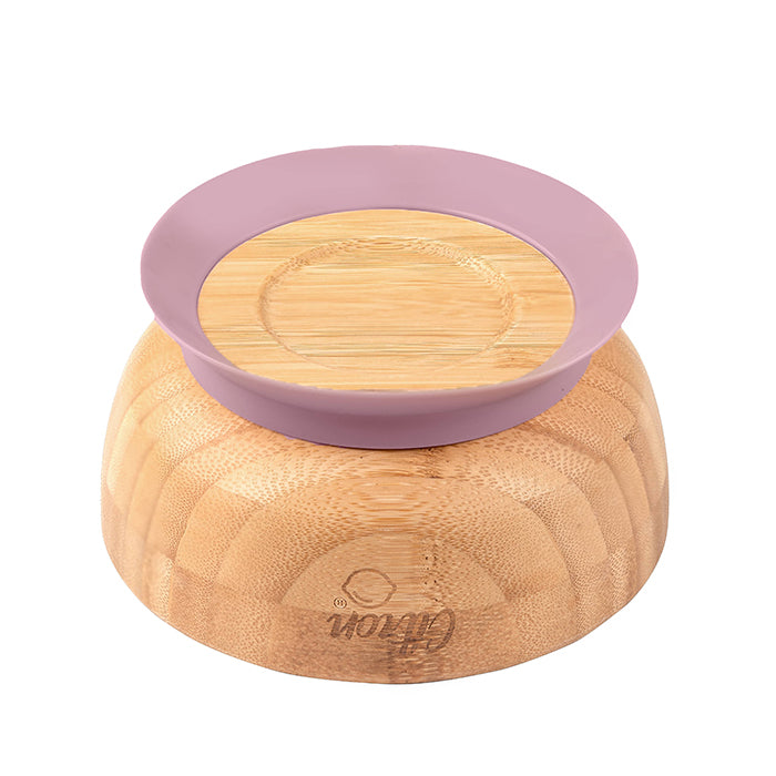 bamboo bowl with suction cup