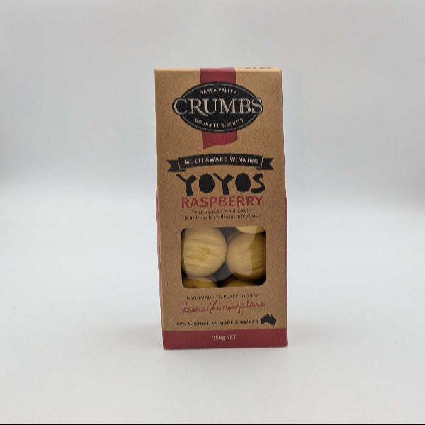 Raspberry YOYO Biscuits by CRUMBS - Yarra Valley Gourmet Biscuits