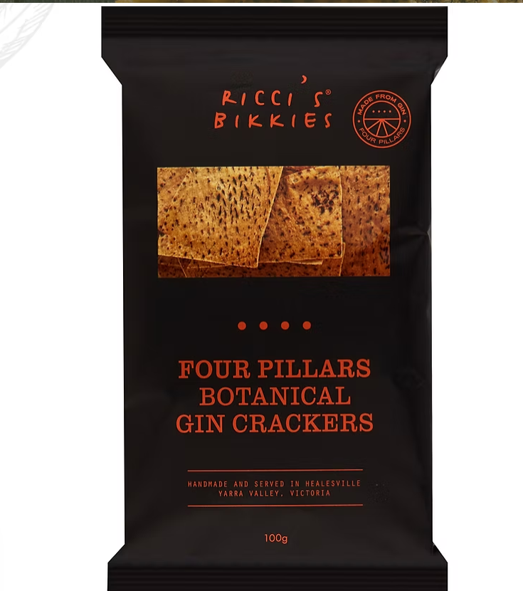Four Pillars Botanical Gin Crackers by Ricci's Bikkies