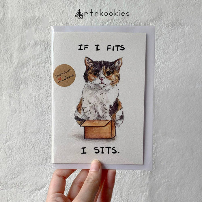 Image of If I Fits I Sits - Greeting Card