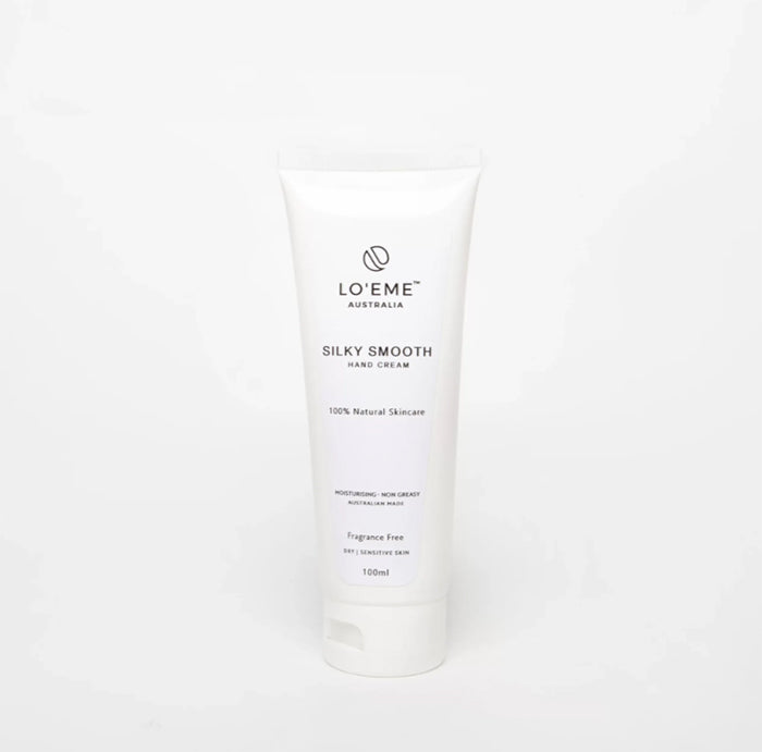 Image of LO'EME Silky Hand Cream Fragrance Free, makes for a great low-tox skincare gift.