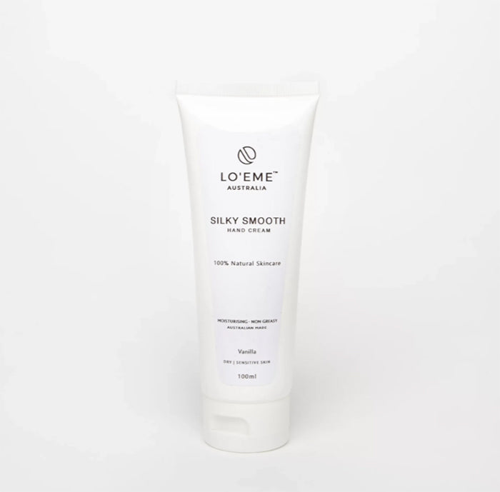 Image of LO'EME Silky Hand Cream Vanilla, makes for a great low-tox skincare gift