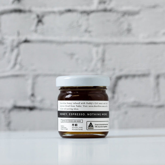 this is an image of a espressohoney mini jar