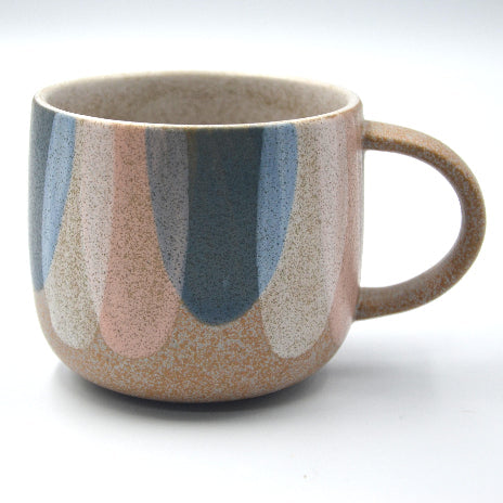 Image of a gorgeous hand brushed ceramic mug, designed in Australia, great for low tox gifting