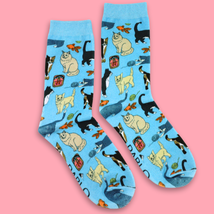 Image of Pablo & Co. Boutique - Meow Socks - blue
