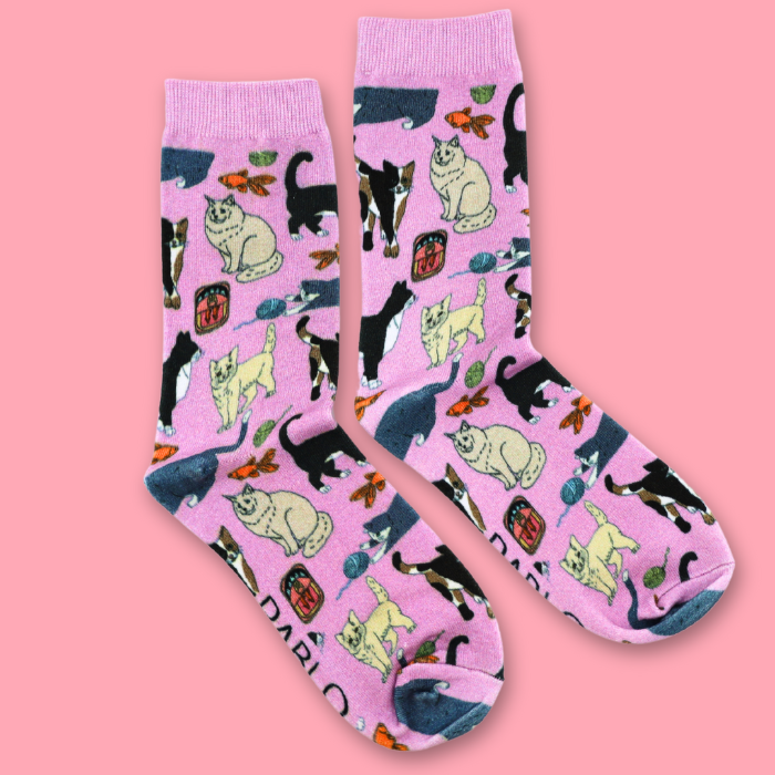 Image of Pablo & Co. Boutique - Meow Socks - purple