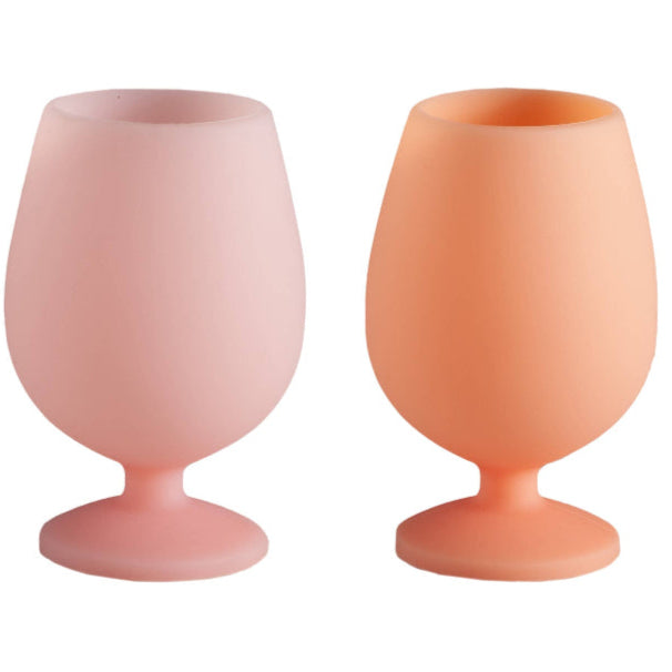 Image of Porter Green - Peach + Petal | Stemm | Silicone Unbreakable Wine Glasses