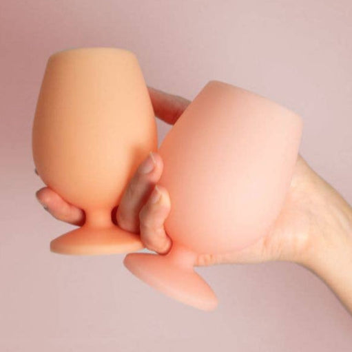 Image of Porter Green - Peach + Petal | Stemm | Silicone Unbreakable Wine Glasses