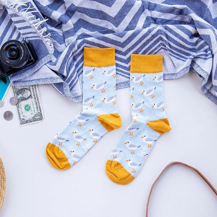 Image of Seagull Blue and Yellow Socks