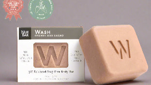 body wash soap bar with orange and cacao by Nue bar