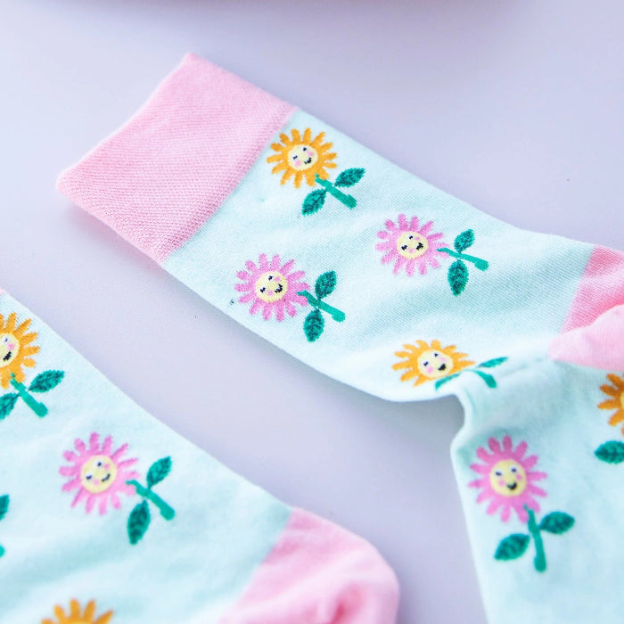 Image of Sunflower Pink and Lime Green Socks