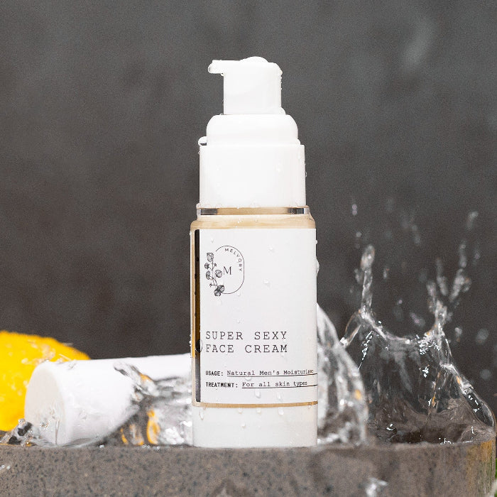 this is animage of men's face cream against water