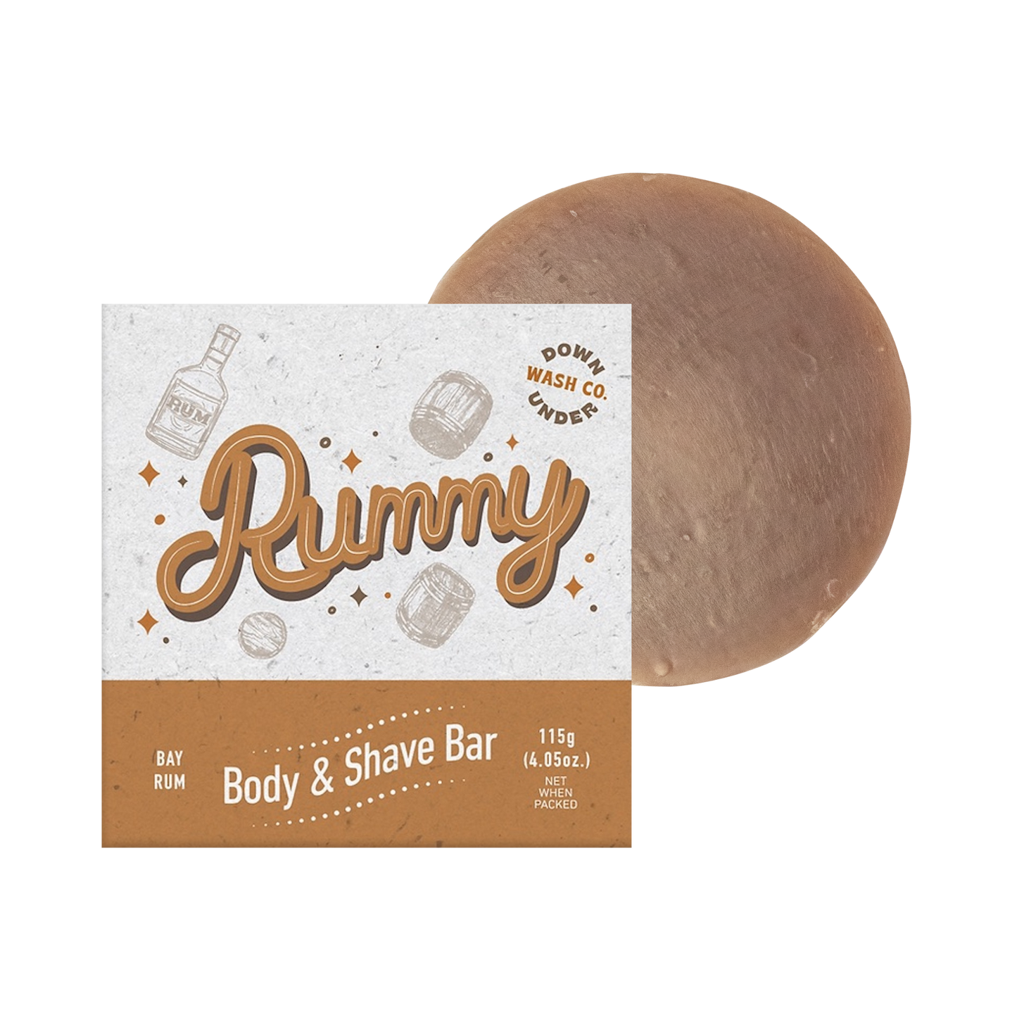 Rummy Body & Shave Bar - (Bay Rum)by DOWNUNDER WASH & CO