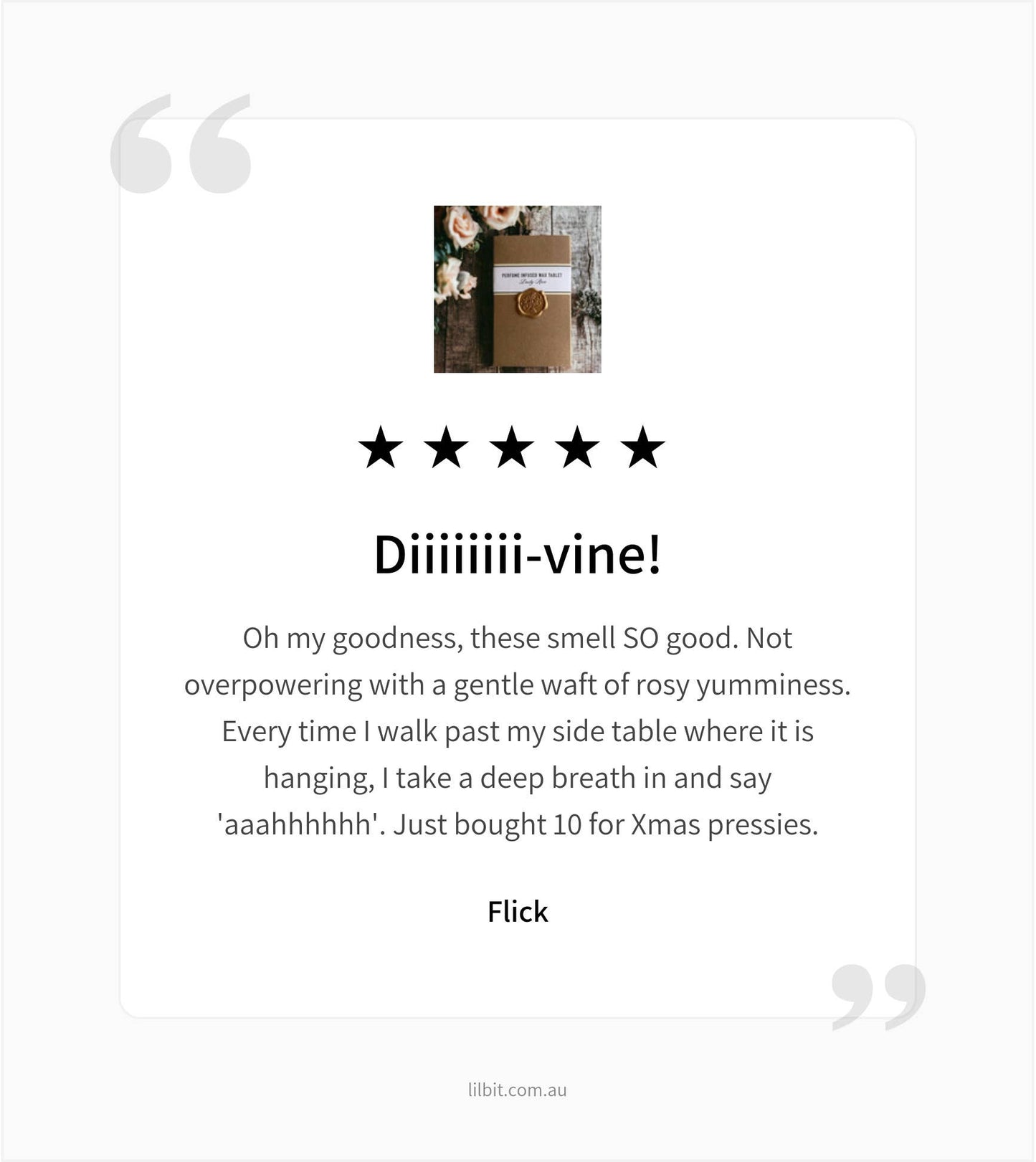 Wax Tablet Perfume Infused - Dusty Rose by Lil'Bit BETTER
