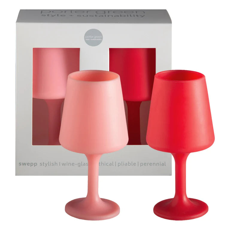 Porter Green - Cherry + Blush | Swepp | Silicone Unbreakable Cocktail Glasses