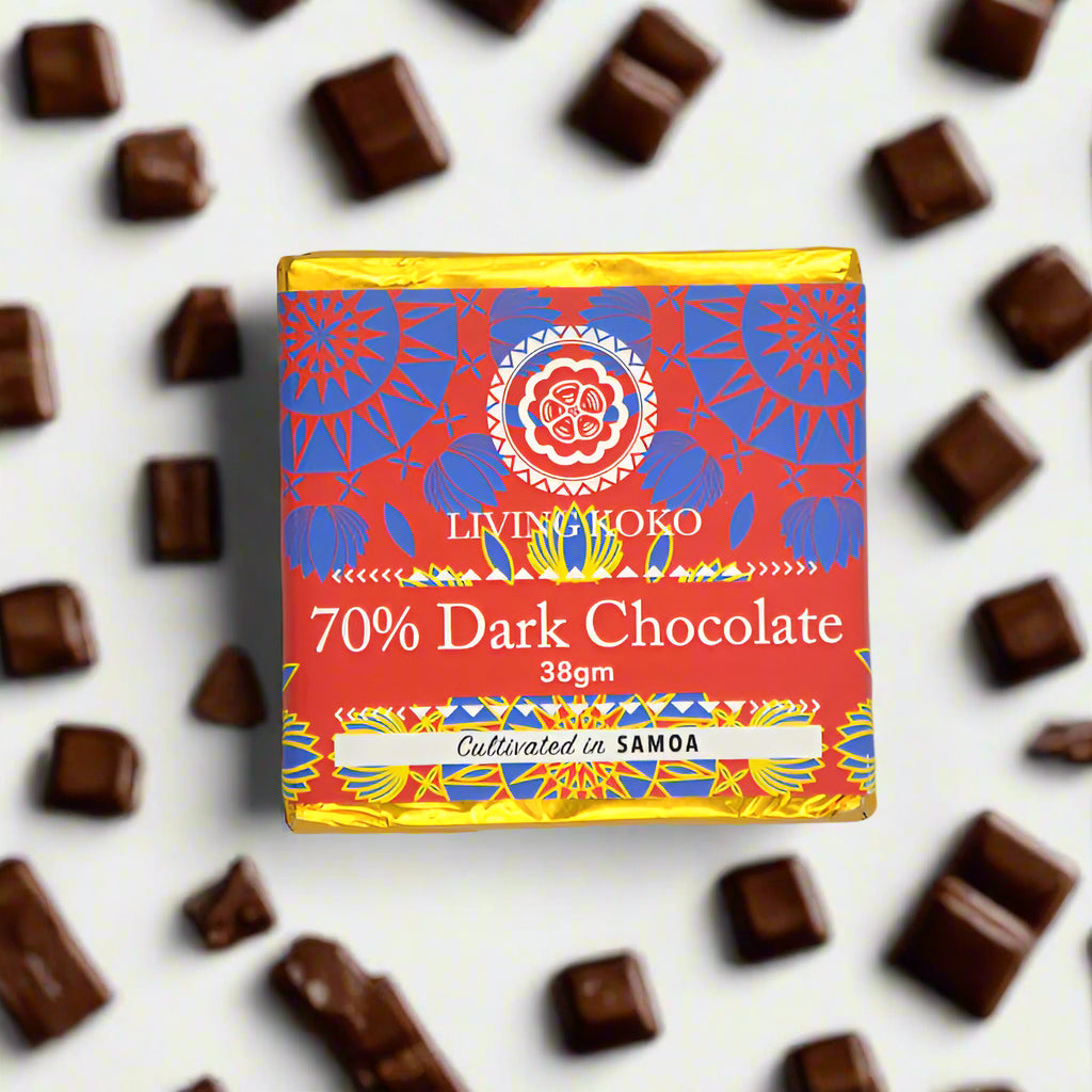 chocolate 70% colourful wrapper with chocolate