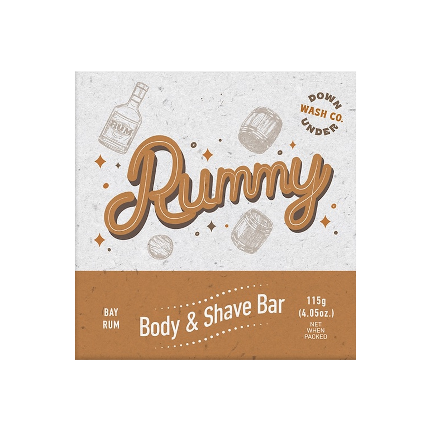 Rummy Body & Shave Bar - (Bay Rum)by DOWNUNDER WASH & CO