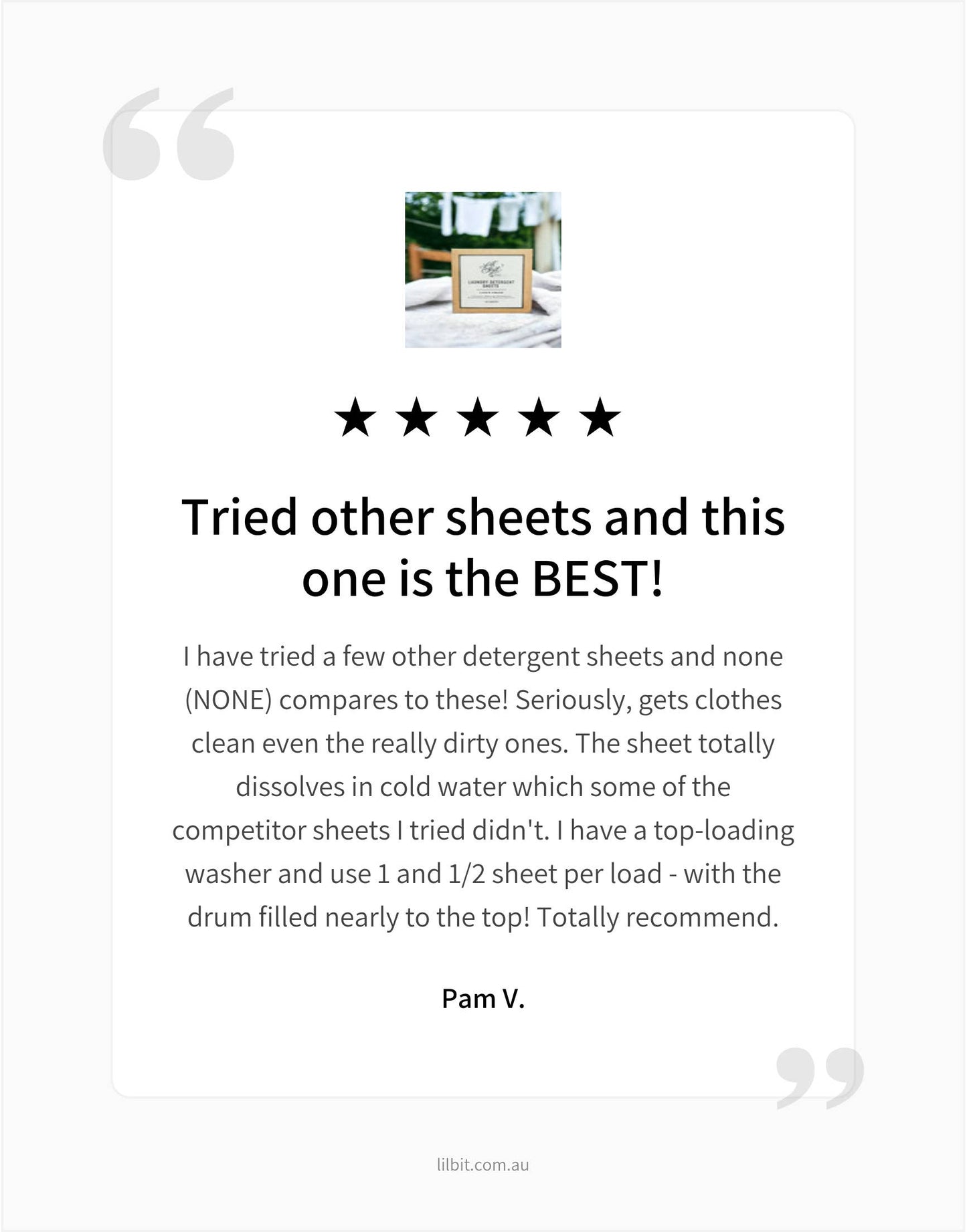 Lil'Bit Better - Natural Laundry Detergent Sheets - Fresh Linen (40)