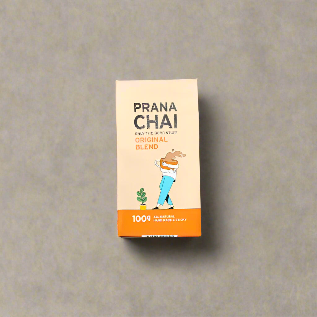 Prana Chai package on a white background