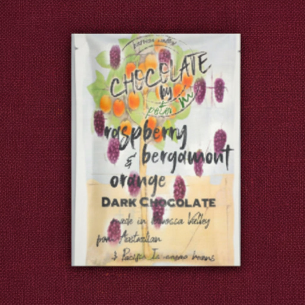 Barossa Valley chocolate with raspberry and bergamont mixed through it