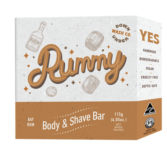 Rummy Body & Shave Bar - (Bay Rum)by DOWNUNDER WASH & CO