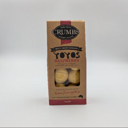 Raspberry YOYO Biscuits by CRUMBS - Yarra Valley Gourmet Biscuits