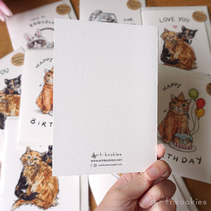 Image of Love You Meow and Furever - Valentine's Greeting Card