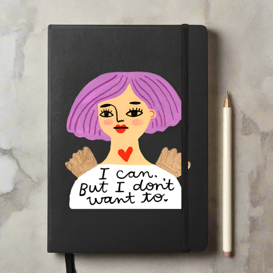 Disrupted Industries - I can but I don't Want to Grumpy Angel Notebook