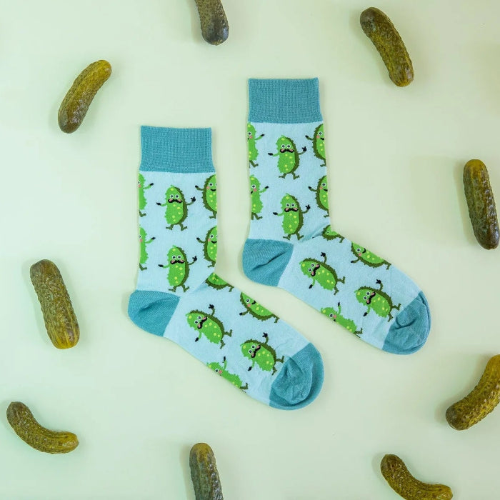 Image of Pickle Green and Blue Socks