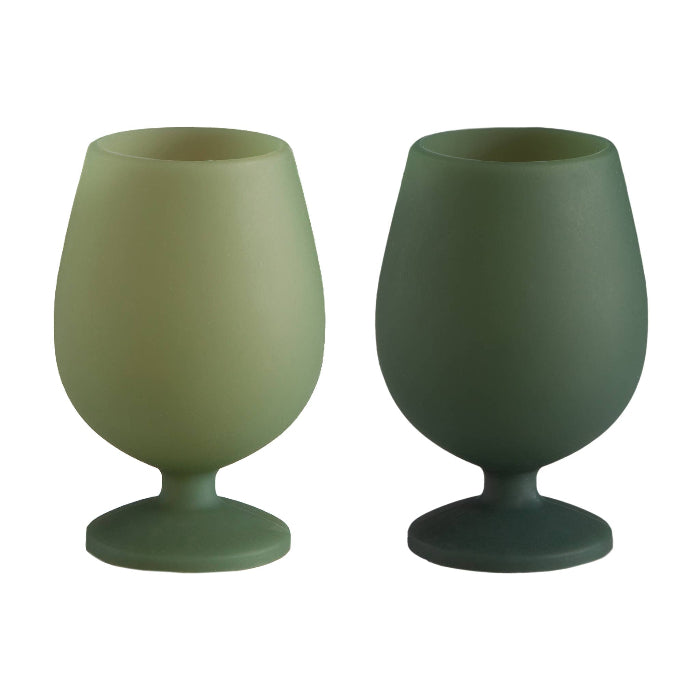 Image of Porter Green - Sage and Olive | Stemm | Silicone Unbreakable Wine Glasses