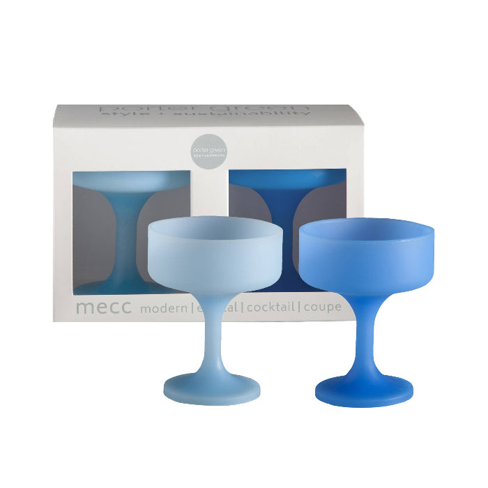 Image of Porter Green - Sky and Kingfisher | Mecc |Silicone Unbreakable Cocktail Glasses