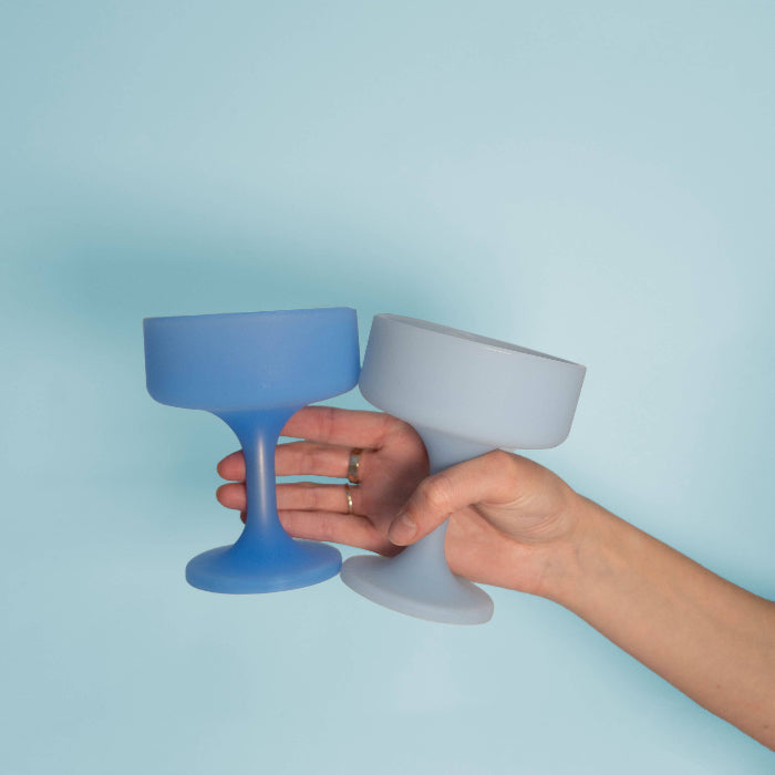 Image of Porter Green - Sky and Kingfisher | Mecc |Silicone Unbreakable Cocktail Glasses