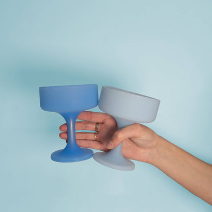 Image of Porter Green - Sky and Kingfisher | Mecc |Silicone Unbreakable Cocktail Glasses