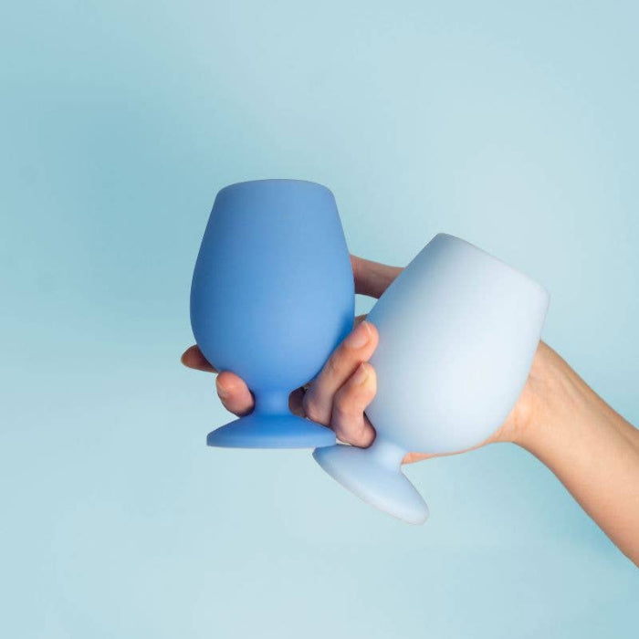 Porter Green - Sky and Kingfisher | Stemm | Silicone Unbreakable Wine Glasses