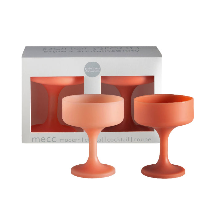 Image of Porter Green - Terra + Peach | Mecc | Silicone Unbreakable Cocktail Glasses