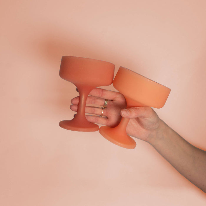 Image of Porter Green - Terra + Peach | Mecc | Silicone Unbreakable Cocktail Glasses