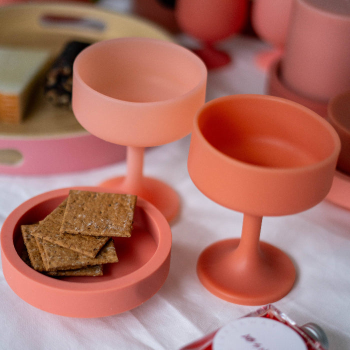 Image of Porter Green - Terra + Peach | Mecc | Silicone Unbreakable Cocktail Glasses