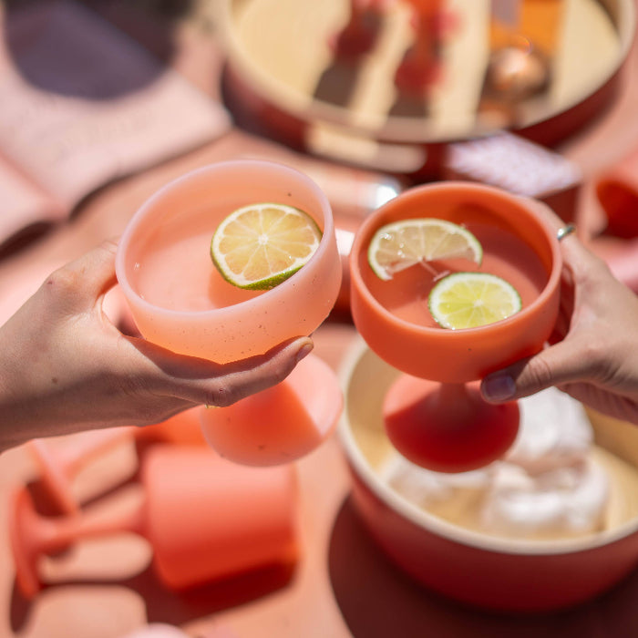 Image of Porter Green - Terra + Peach | Mecc | Silicone Unbreakable Cocktail Glasses