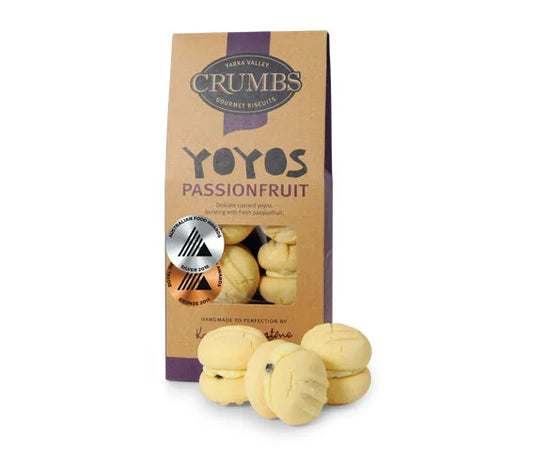 Passionfruit YOYO Biscuits by CRUMBS - Yarra Valley Gourmet Biscuits