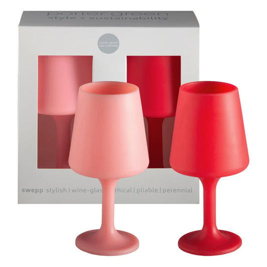 Porter Green - Cherry + Blush  | Swepp | Silicone Unbreakable Cocktail Glasses