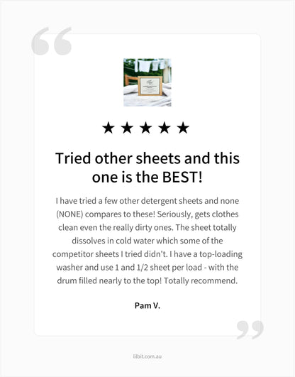 Lil'Bit Better - Natural Laundry Detergent Sheets - Fresh Linen (40)
