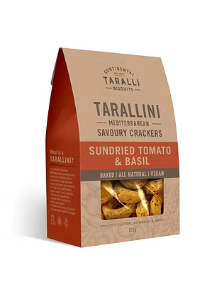 Sundried Tomato CRACKERS by Taralli Continental Biscuits